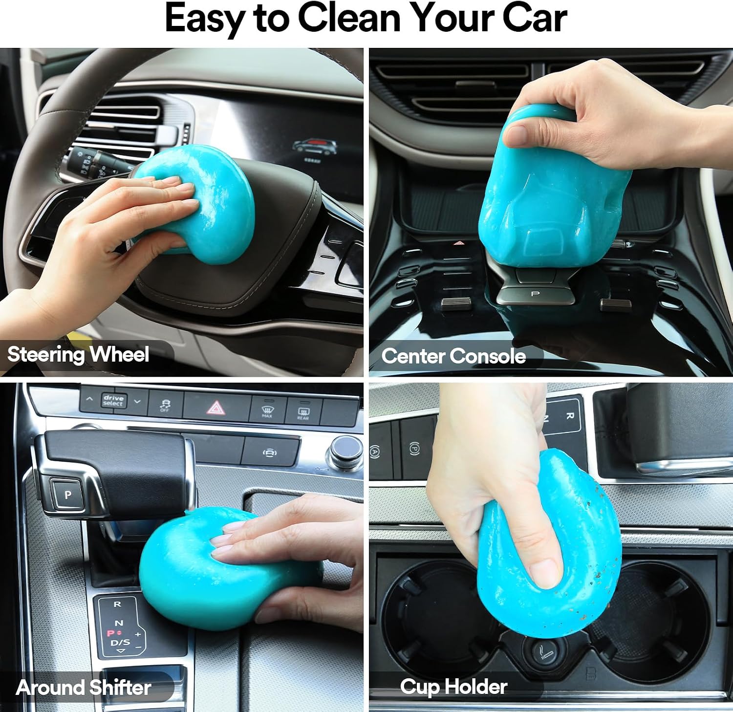 Car Cleaning Gel Putty, Universal Interior Cleaner For Dashboard, Vents, Console, Cup Holders And Hard To Reach Areas photo 2