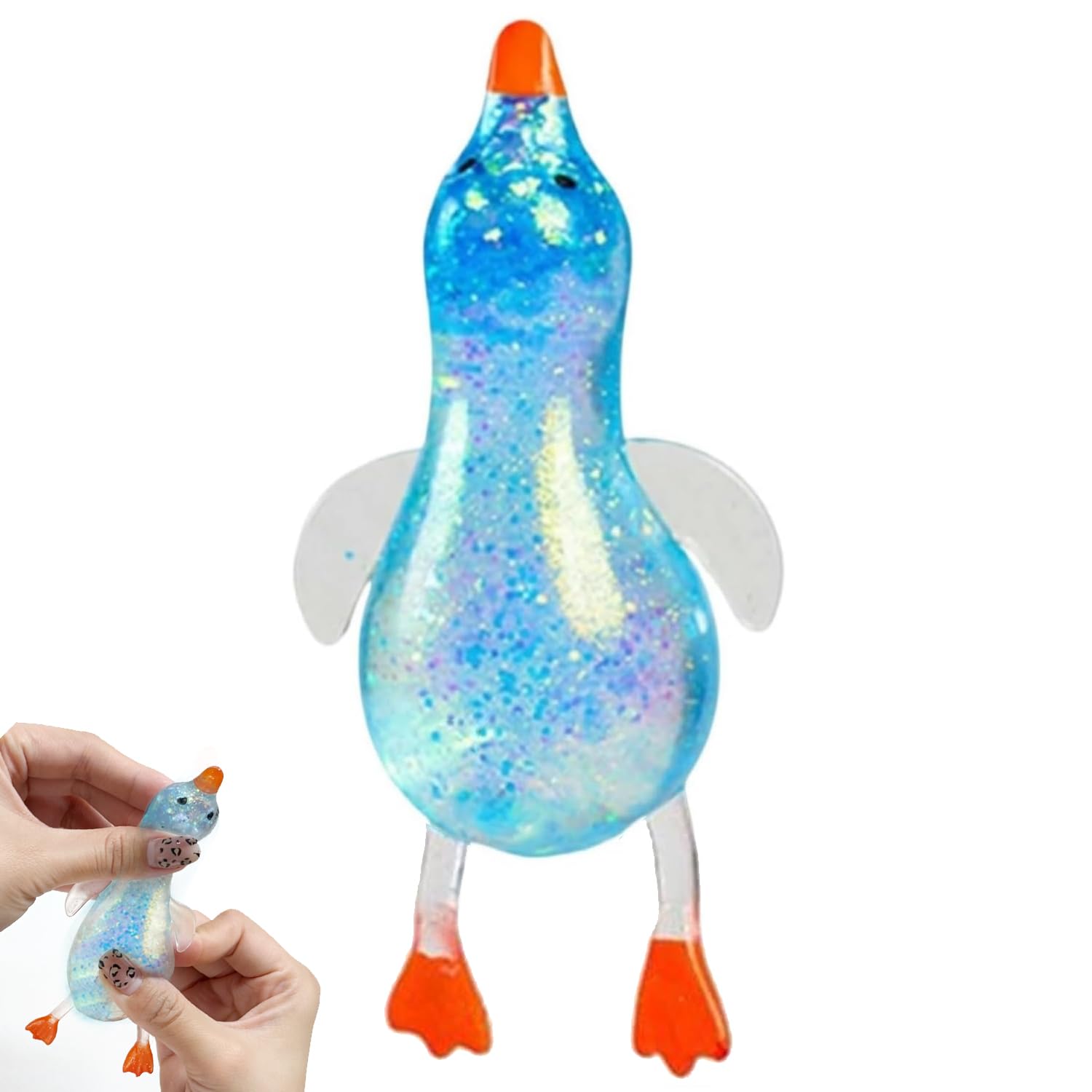 Cute Duck Squishy Sugar Stress Ball,Soft Duck Stress Relief Sugar Ball Toys And Moldable Slow Rise Relaxing Sensory Fidget Stress For Anxiety Relief photo 2