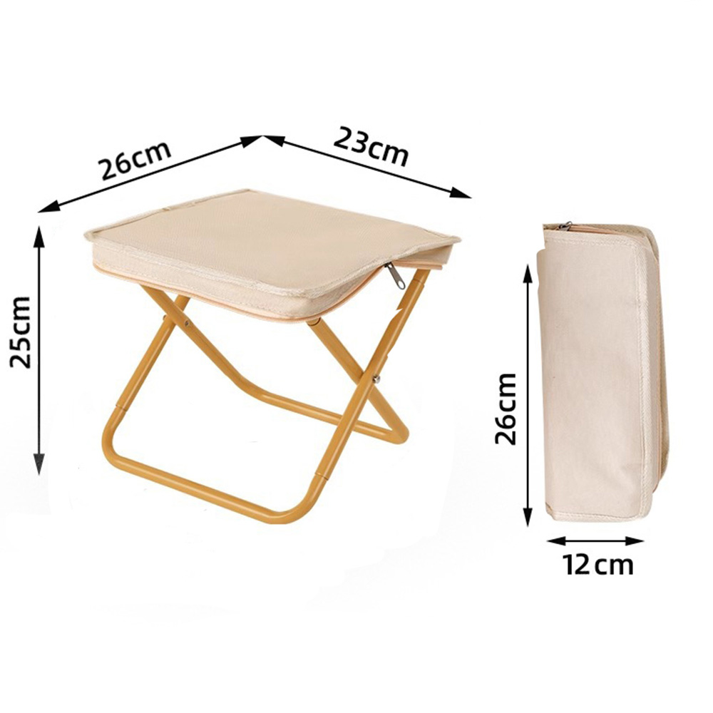 Portable Foldable Camping Stool Chair Small Handbag Style Folding Outdoor Stool, Student Stool, Queue Essential, Picnic Stool & Train Stool photo 4