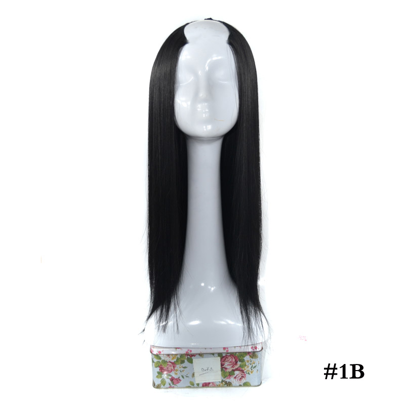Women's Long Straight Hair U-shaped Half Headgear photo 1