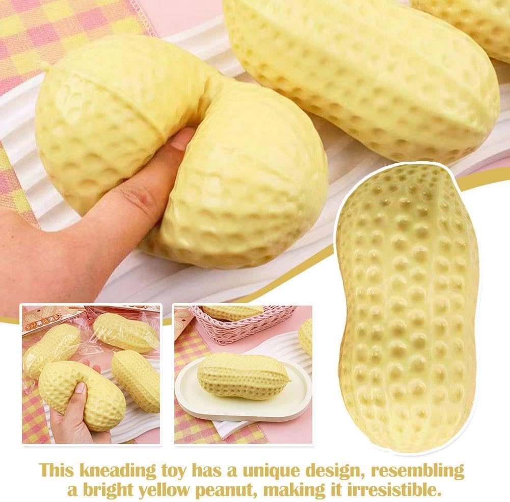 1pc Peanut , Zero Bounce Back Sensory Squeeze, Soft Squishy Stress Relief, Shapeable Sensory Fidget Cute Peanut Desk Birthday Gift For Adults photo 5