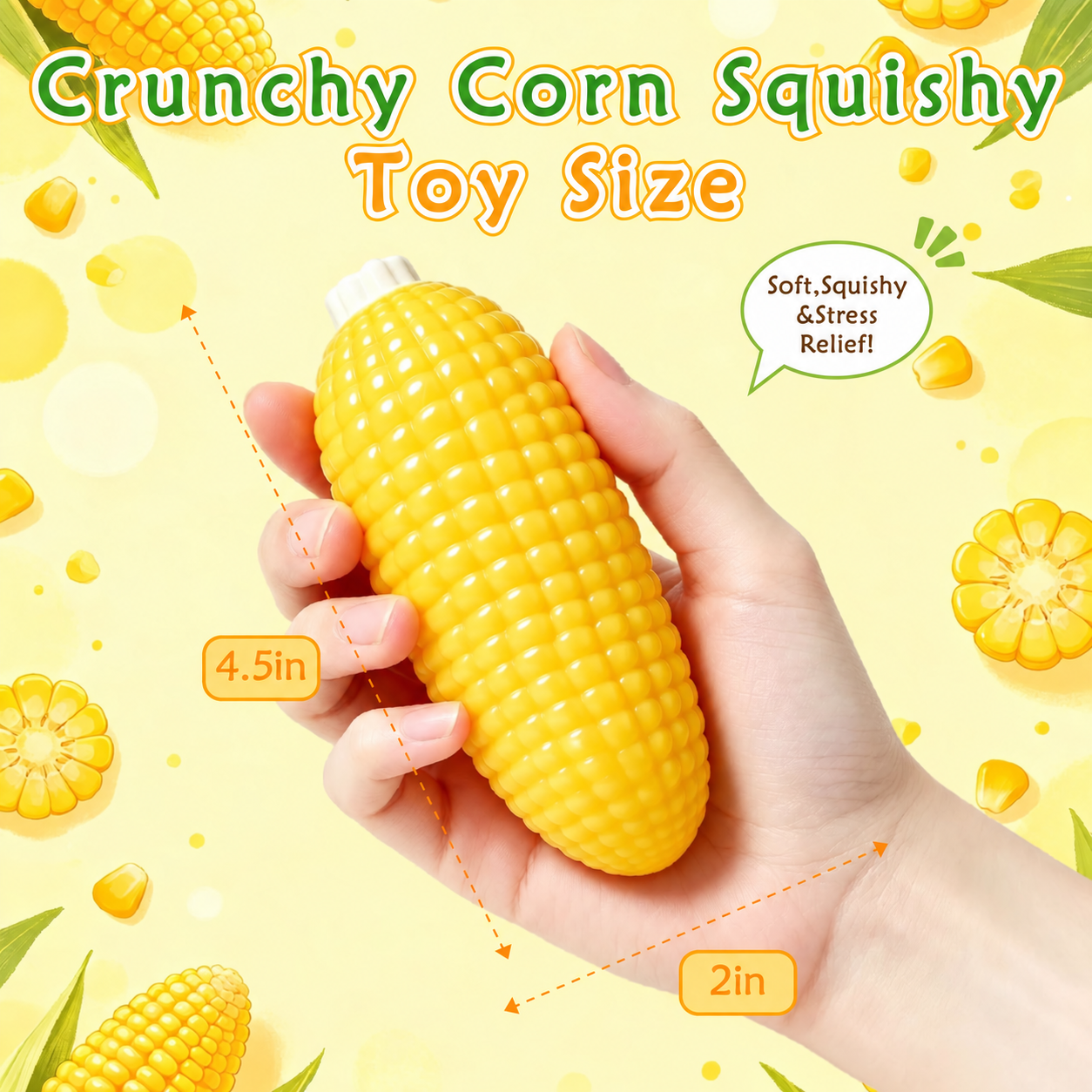 Crunchy Orange Peanuts, Corn, Potatoes Toys, Asmr Crunchy  Stress Ball Realistic Orange Sensory Toy With ASMR Crunch Sound,Soft Slow Rising Fruit Fidget Toys For Desk,Travel,Gifts For All Ages photo 7