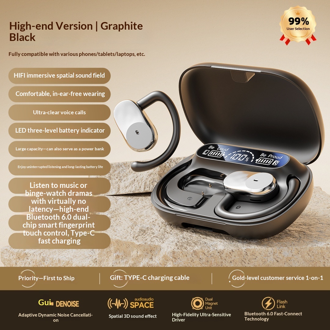 Cross Border Explosion M127 Long Range Hanging Earphone Private Model High Color Value Low Latency Wireless Bluetooth Headphones Wholesale photo 4