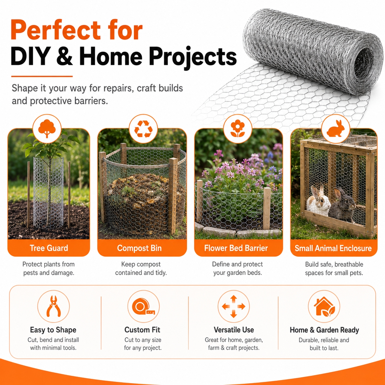 Anti-corrosion Hot-dip Galvanized Wire MeshPremium Chicken Wire Hexagonal Galvanized Mesh, Suitable For Chicken Coops, Rabbit Cages, And Fence Protection photo 7