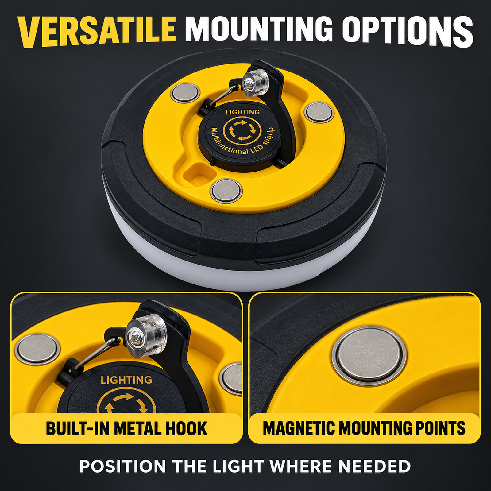 D88 1 Camping Lantern 2400mAh Magnetic Mount Hanging Hook Type C For Outdoor Factory Supply photo 4