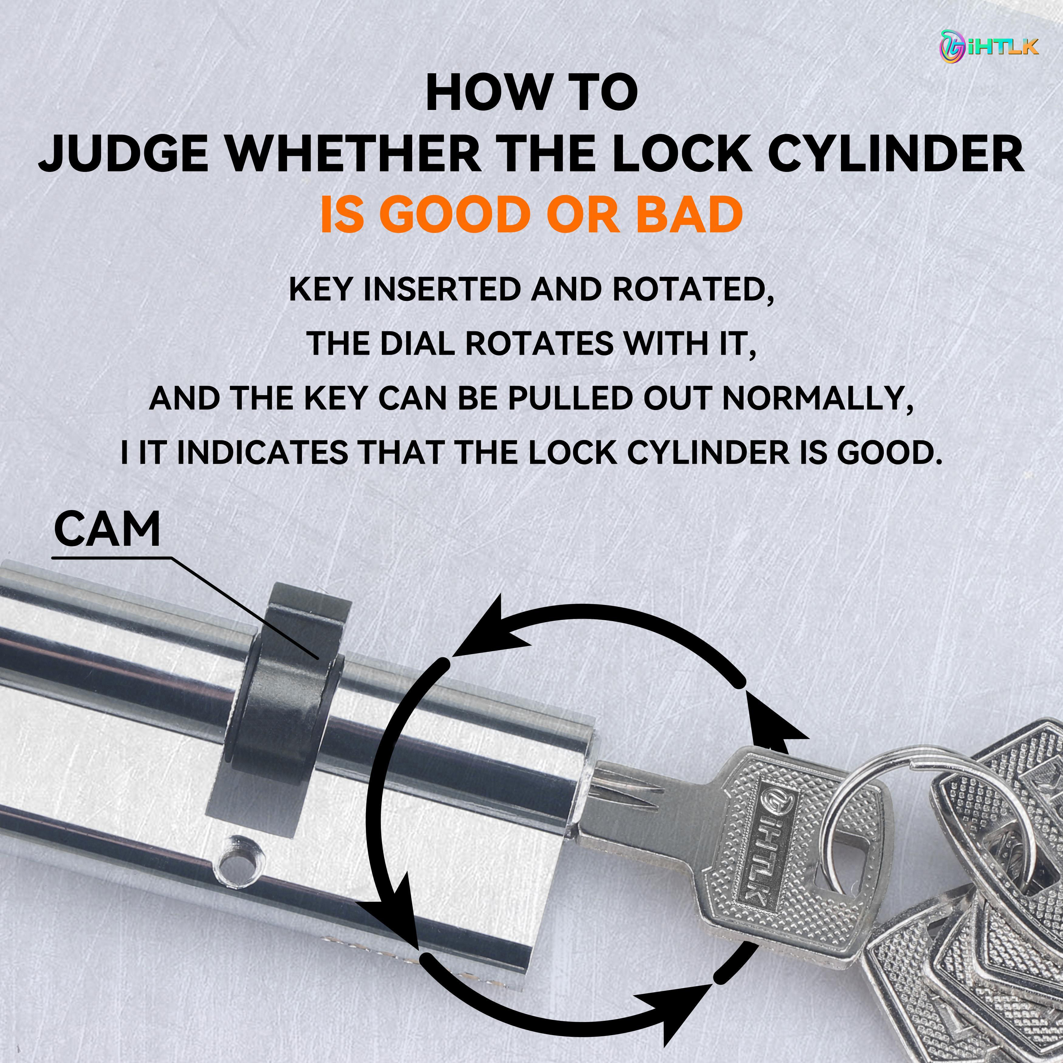 1 Piece Of European Standard Size, 70mm Length Knob Lock Cylinder, Lock Cylinder With 5 Keys, Suitable For Anti-Theft Doors, Office Doors, Stainless Steel Doors, Indoor Doors photo 7
