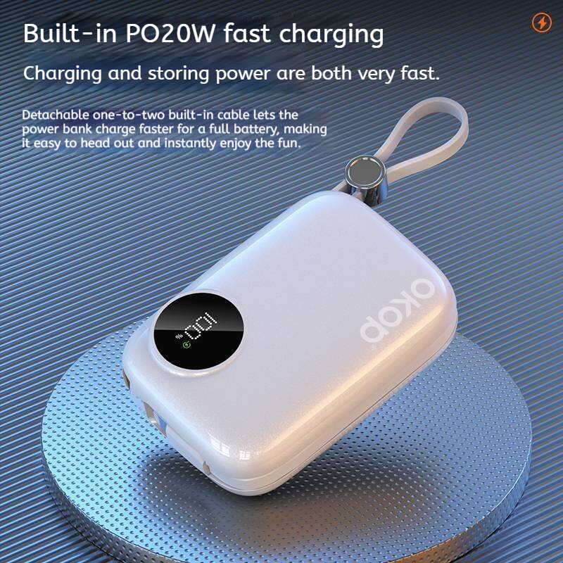 KP-718 Best-selling 10,000mAh Power Bank With Digital Display And Fast Charging High Capacity Portable Design In Stock photo 4