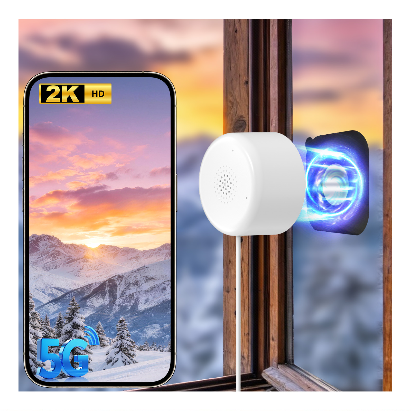 WESECUU AI Connected W'911 Call Advanced AI Description Notification Integrated Chatgpt Wifi Pet Vehicle Alert Window Camera photo 5