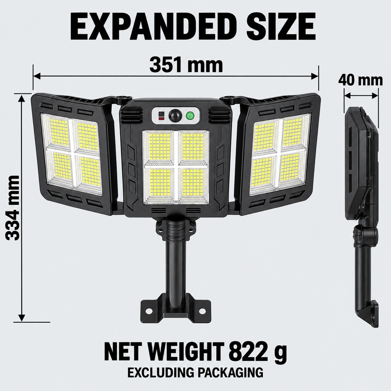Solar Powered Rechargeable Motion Sensor LED Work Light 3000mAh For Auto W785 4 5 5W photo 8