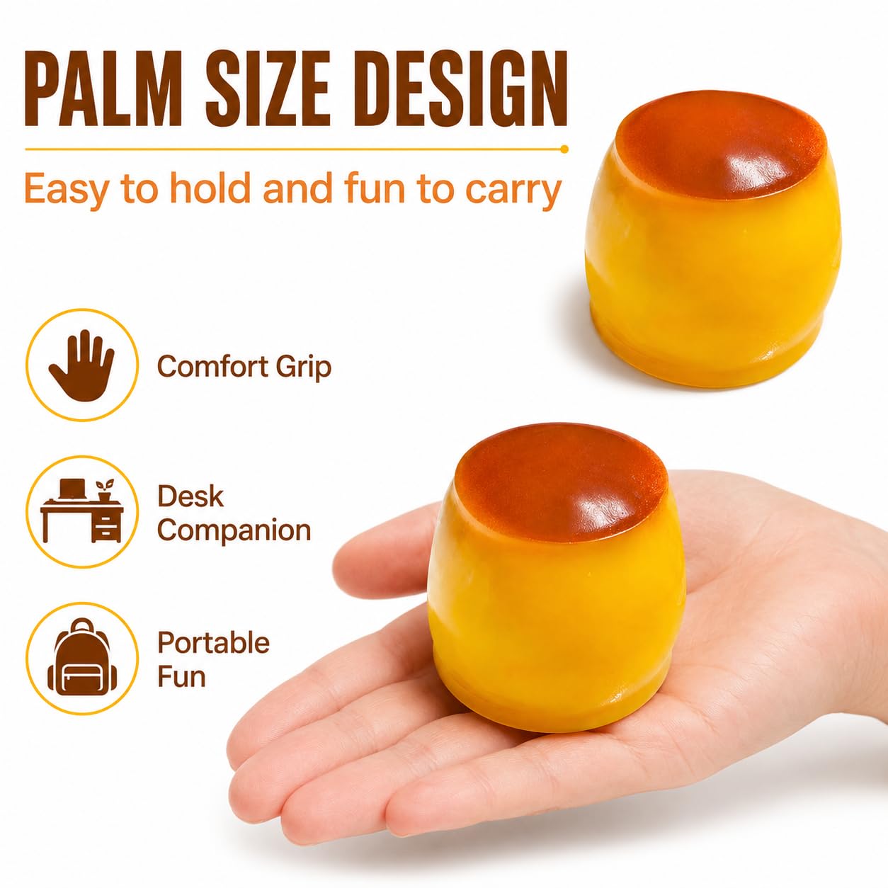1pc Crunchy Mango Squishy ASMR Squeeze Stress Relief Fidget For Adults Crunchy ASMR Experience, Soft Flexible Texture, Satisfying Hand Squeeze For Relaxation, Office Desk Accessory And Adult Gift photo 3