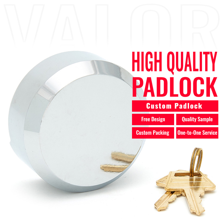 73mm Heavy Duty Puck Lock Hardened Steel Hidden Shackle Padlock For Trailer Truck Garage photo 1