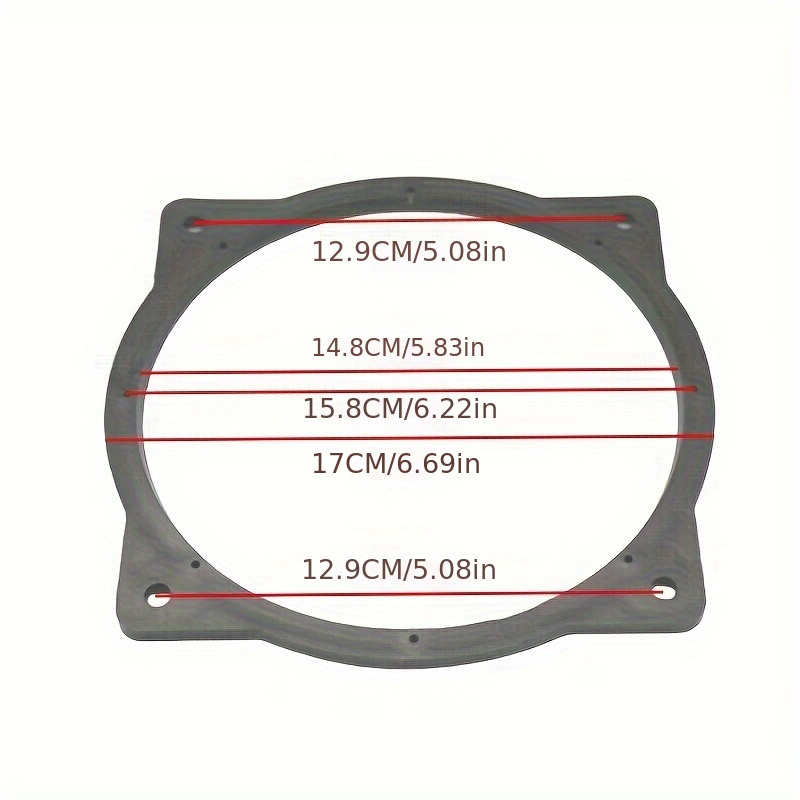2PCS 6.5 Inch Front Door Speaker Adapter Spacer Rings Compatible With 2006-2020 Hyundai Genesis Sonata Elantra Tucson Azera Santa Fe KIA Forte Sedona NIRO photo 3