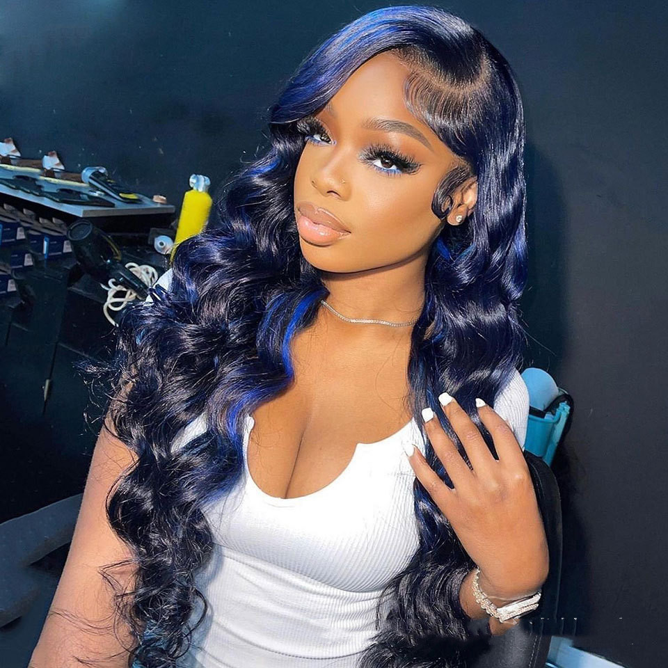 Highlight Body Wave Human Hair Lace Front Wig photo 5