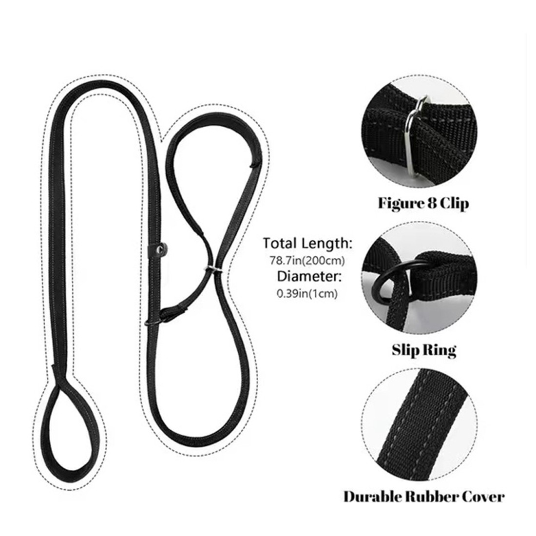 Integrated Anti-Bite Muzzle & Leash For Dogs & Dog Lead And Waste Bag Dispenser photo 2