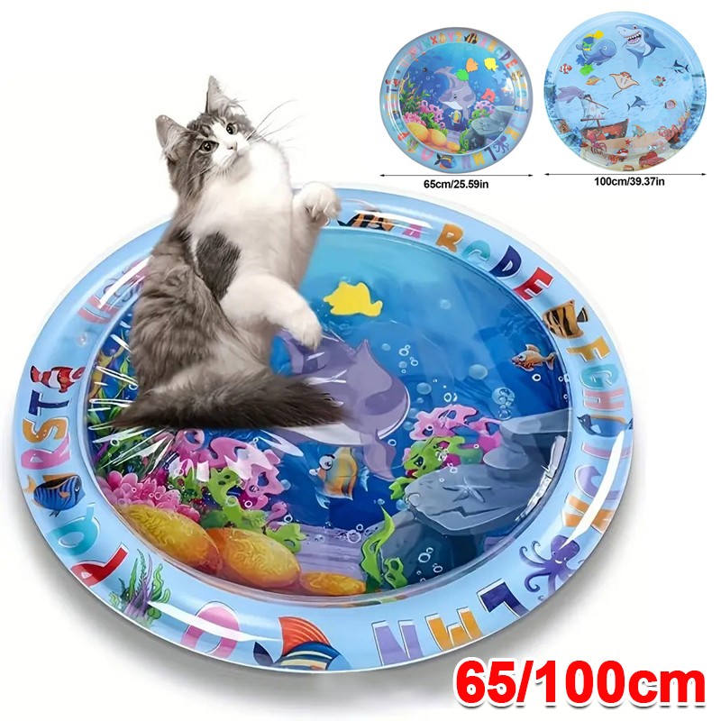 Cat Dog Water Play Mat Cat Dog Cooling Mats Thickened Cats Dogs Water Bed Toy photo 5