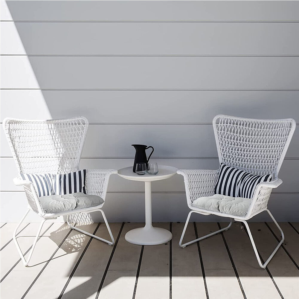 4 Pack Seat Pad Dining Room Garden Kitchen Chair Seat Cushions Tie On Plain UK photo 8