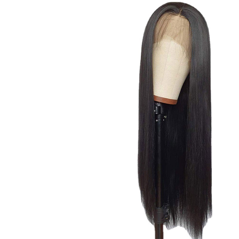 Black Long Straight Hair Chemical Fiber Headband photo 3