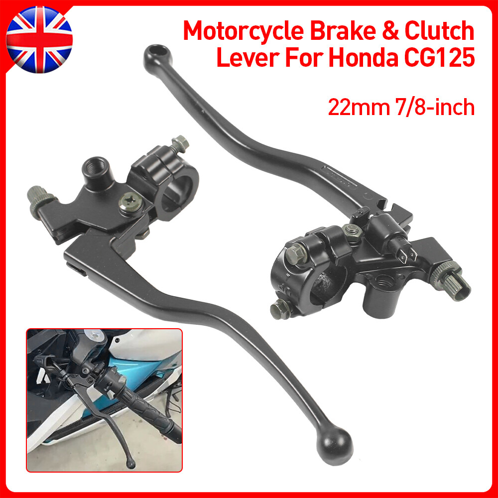For H Onda CG125 Motorcycle Brake & Clutch Lever Assembly Universal Long Black photo 3