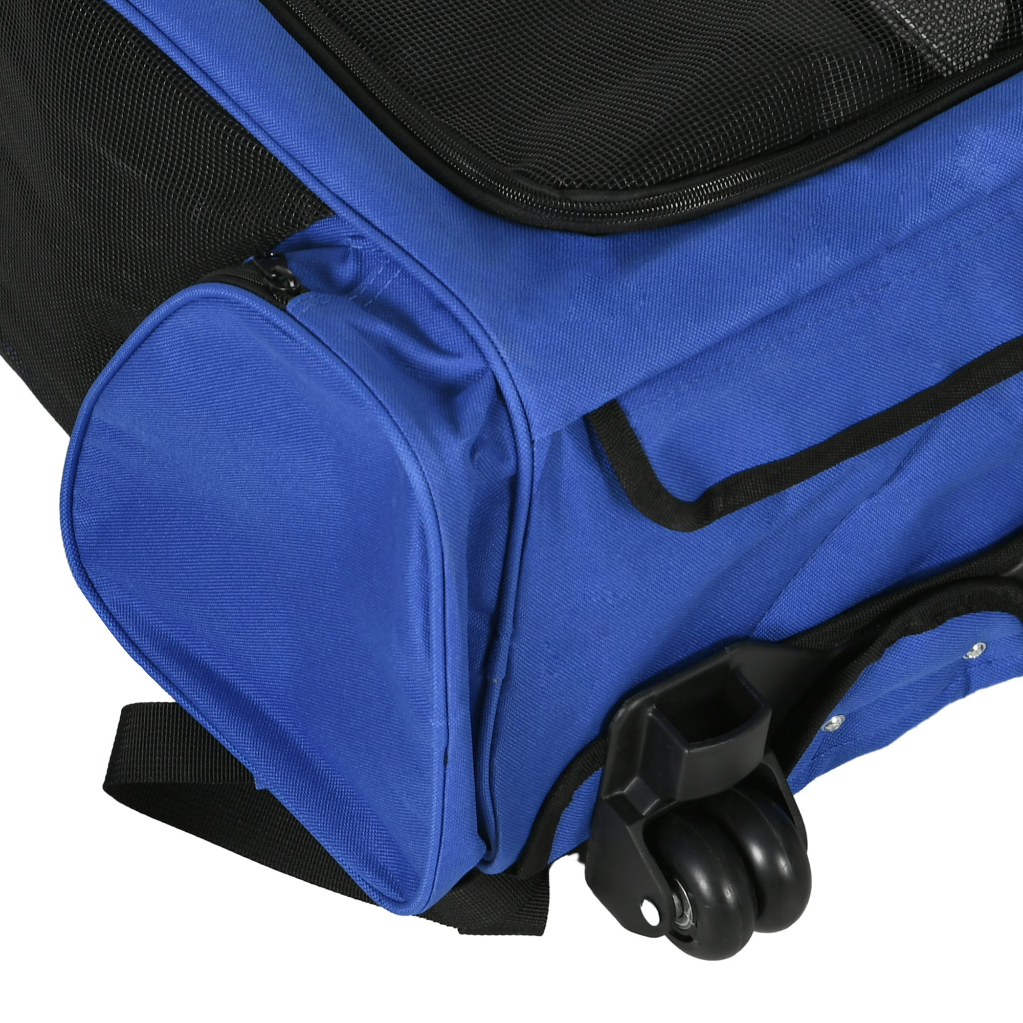 2 In 1 Pet Carrier Trolley And Backpack With Extendable Handle And Wheels Lightweight Oxford Travel Bag For Dogs Cats photo 8