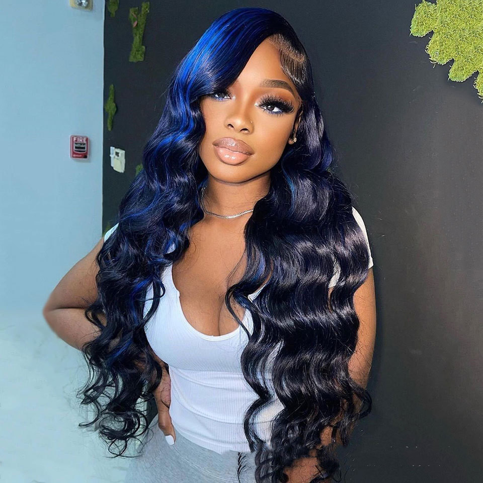 Highlight Body Wave Human Hair Lace Front Wig photo 1
