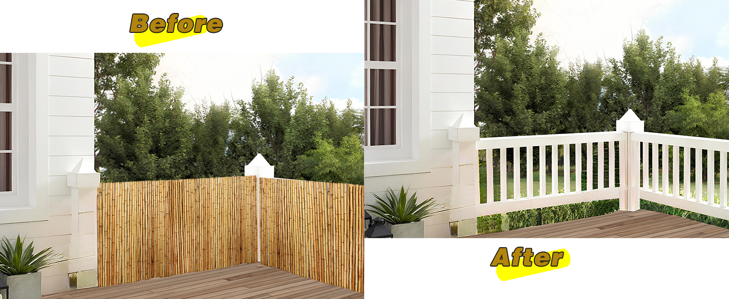 Natural Bamboo Fence Roll 4FT X 6FT , Outside Bamboo Privacy Fencing, Natural Privacy Screen Panels For Garden, Outdoor Self-pickup Only photo 2