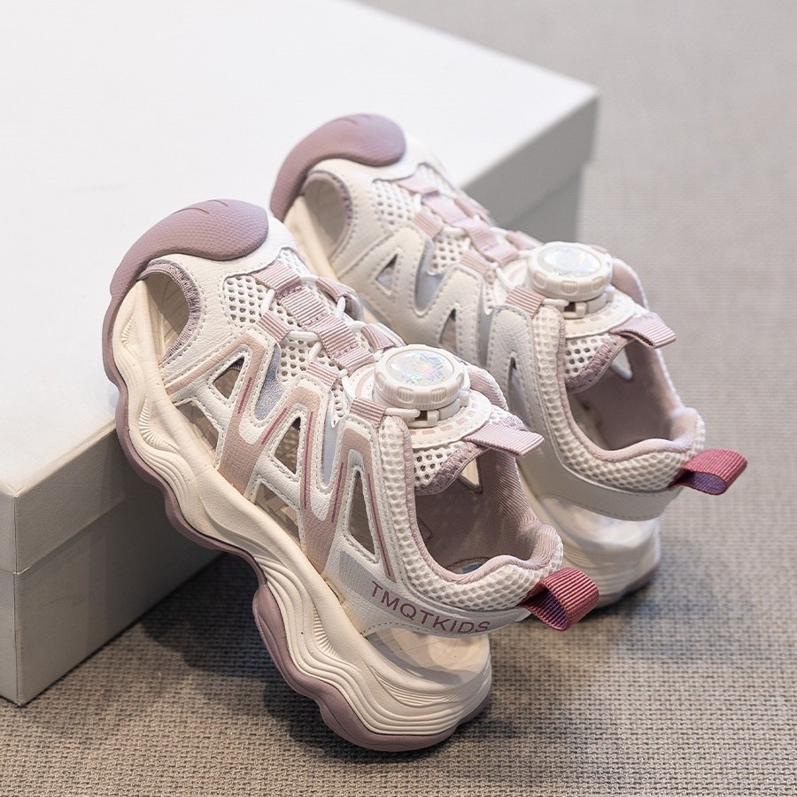 2026 Summer New Kids Sports Sandals, Girls Breathable Non-Slip Mesh Shoes, Baby Girls Hollow Out Soft Sole Beach Shoes photo 2