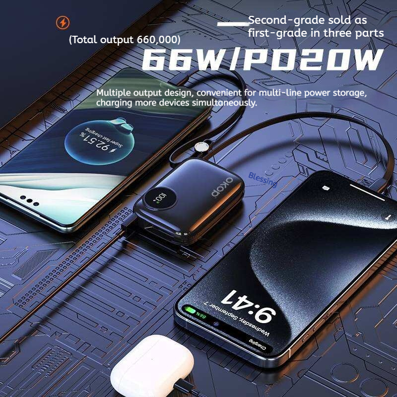 KP-718 Best-selling 10,000mAh Power Bank With Digital Display And Fast Charging High Capacity Portable Design In Stock photo 6