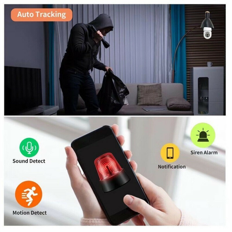 IR E27 Light Bulb Camera 1080P HD Wireless Wifi Smart Home Security Camera photo 2