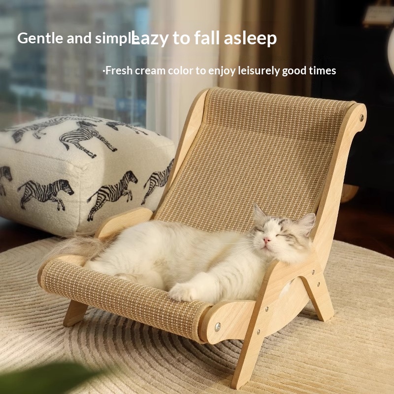 Sisal Cat Scratcher Bed Lounge, Wear-Resistant Low-Shedding Toy photo 2