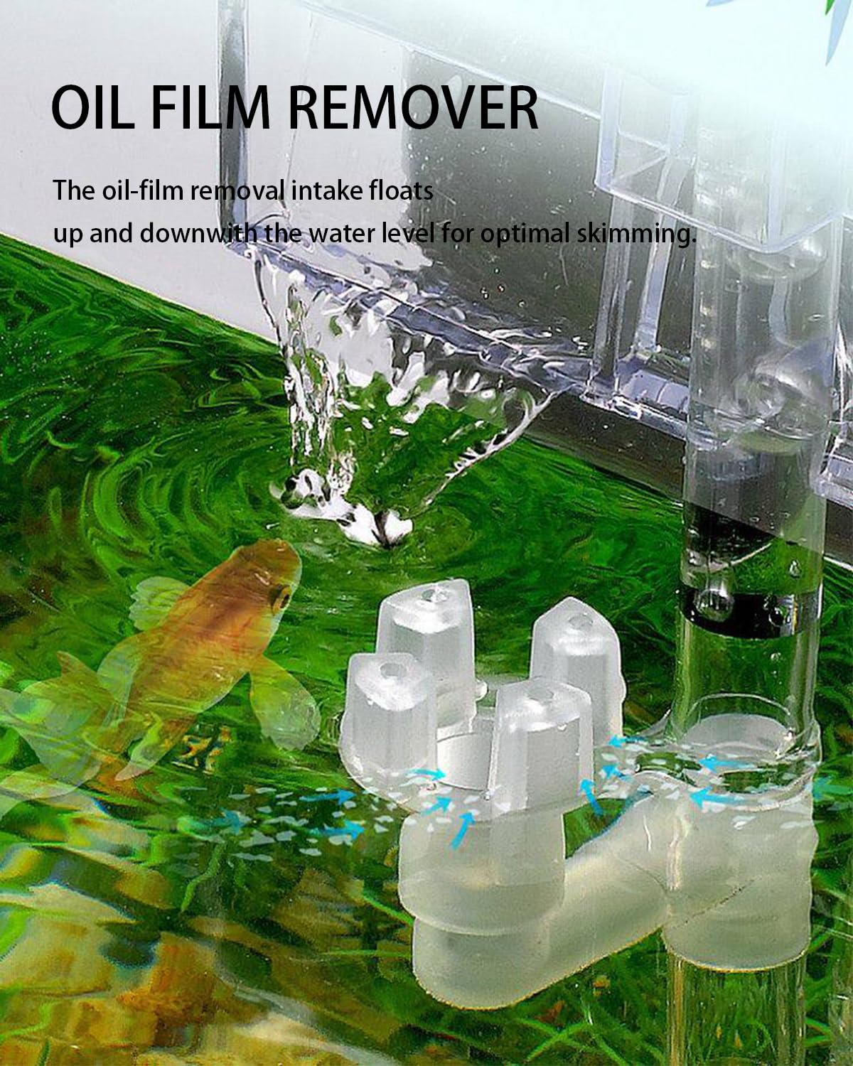 Small Fish Tank Filter, Hang On Filter For 1-5 Gal Nano Aquarium, Ultra Quiet Power Filter With Aeration & Oil Skimmer, Adjustable Flow For Betta Shrimp Tank photo 6