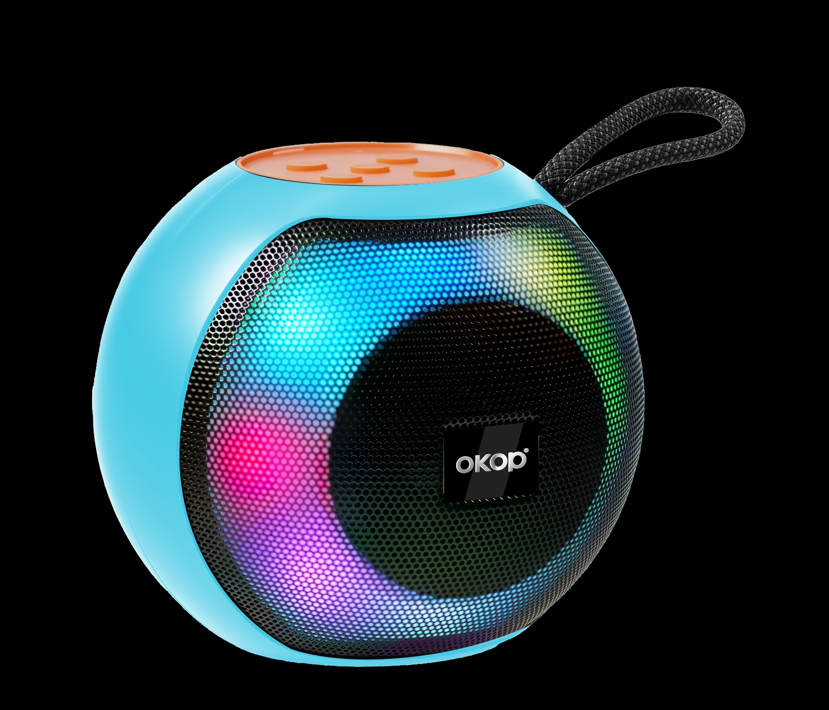 KP-586 Best-selling Wireless Bluetooth Speaker With Portable Handle And RGB Lighting Compact Design Ideal For Outdoor Sports And Gatherings. photo 3