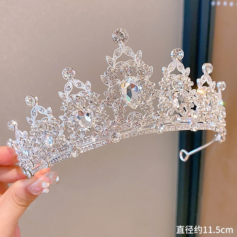 Sweet Fashion Jewelry Hair Accessories Multicolor Pearl Crown Banquet Birthday Fashion Princess Headband Girl Kawaii Crown Crown Headband Headgear Headgear Crystal  Wedding Party Hair Accessories photo 3