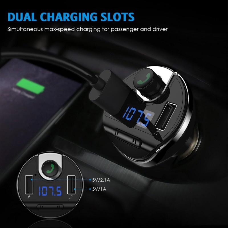 Car Bluetooth T20 Hands-free FM Transmitter MP3 Player Phone Charger photo 6