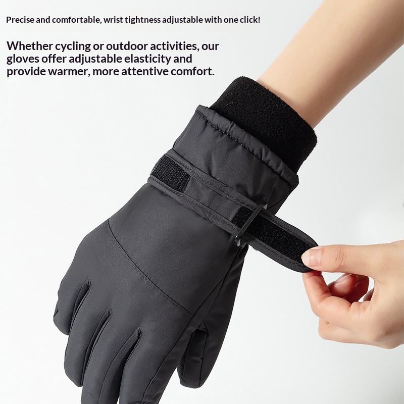 Cross-Border Winter Ski Gloves For Teenagers, Men And Women, Windproof, Waterproof, Fleece-Lined, Thickened, Warm, Suitable For Cycling, Windproof And Warm photo 8