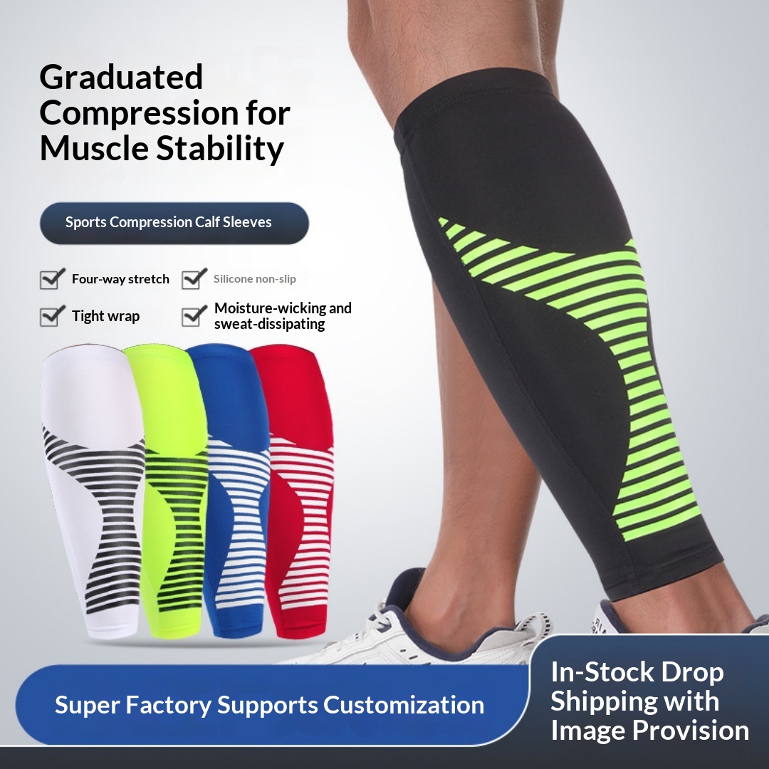Cross-Border Calf Protection Sports Protective Gear For Men And Women Outdoor Basketball Badminton Running And Cycling Socks Breathable Sports Supplies photo 1