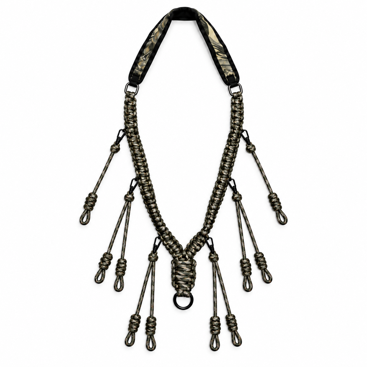 LINK High Camouflage Duck Call Lanyard Nylon Woven Goose 10 Removable Loops Duck Whistle MOLLE Durable Hunting Accessories photo 1