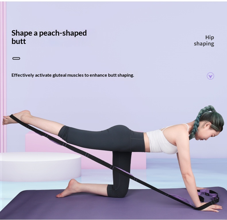 Spot Yoga Stretching Resistance Band Indoor Soft Stretch Split Horse Training Rope Fitness Equipment Supplies photo 3