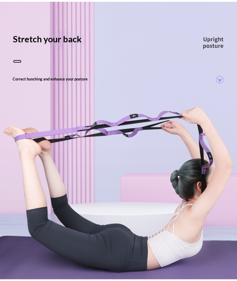 Spot Yoga Stretching Resistance Band Indoor Soft Stretch Split Horse Training Rope Fitness Equipment Supplies photo 5