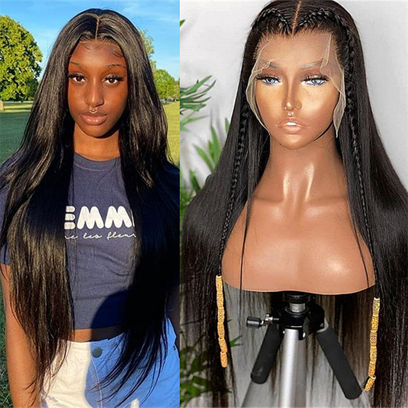 Black Long Straight Hair Chemical Fiber Headband photo 1