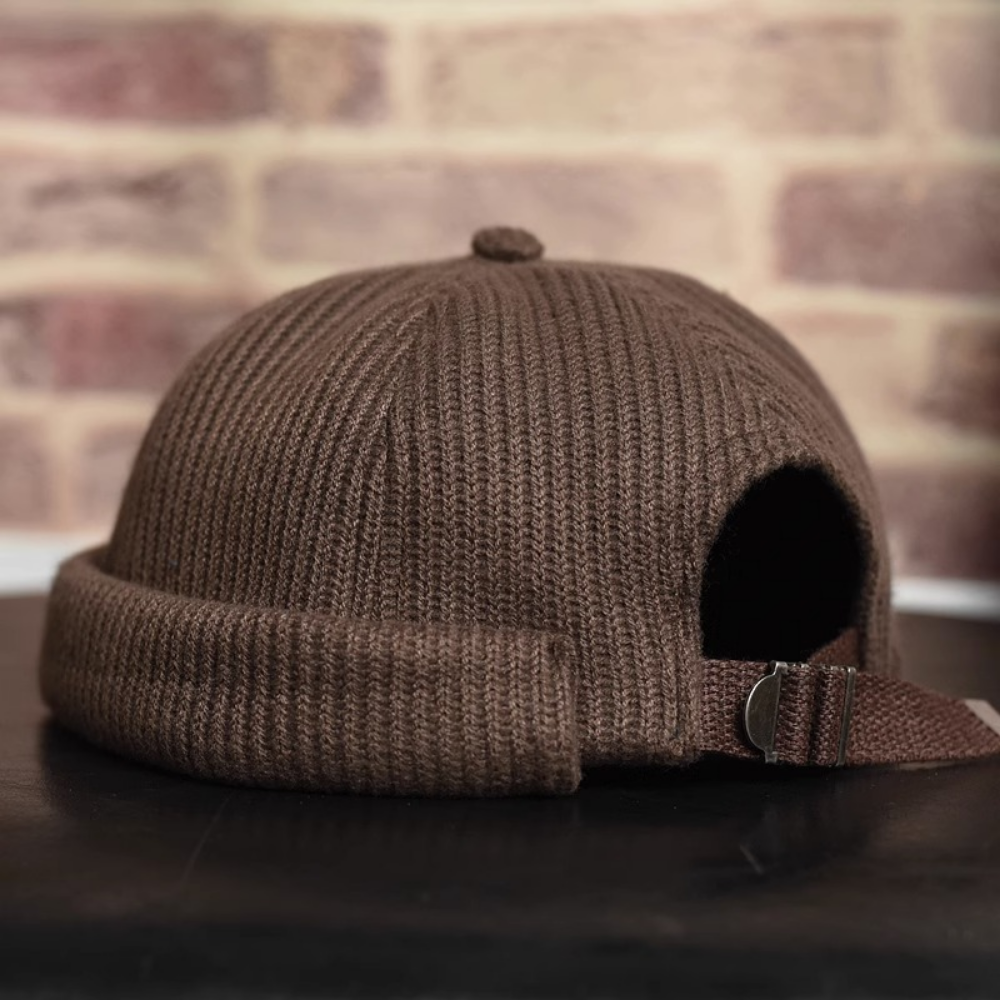 Japanese-style Vintage Boater Hat In Solid Color, For Hip-hop Wear In Autumn And Winter, Without A Brim, Suitable For A Gentleman's Look photo 5