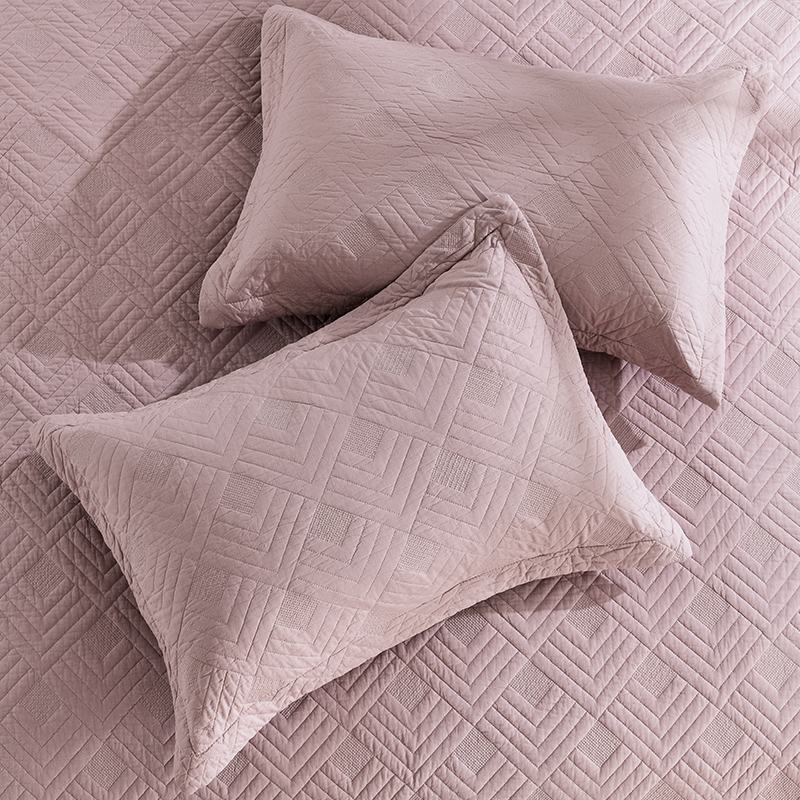 2 Pack  Cotton Filled Quilted Pillow Shams 50x70cm 27x19in Palm Leaf  Vintage Patchwork Floral 3D Dimensional Embroidery Envelope Closure Pillowcase Protector  Wide Edges No Pillow Core photo 7