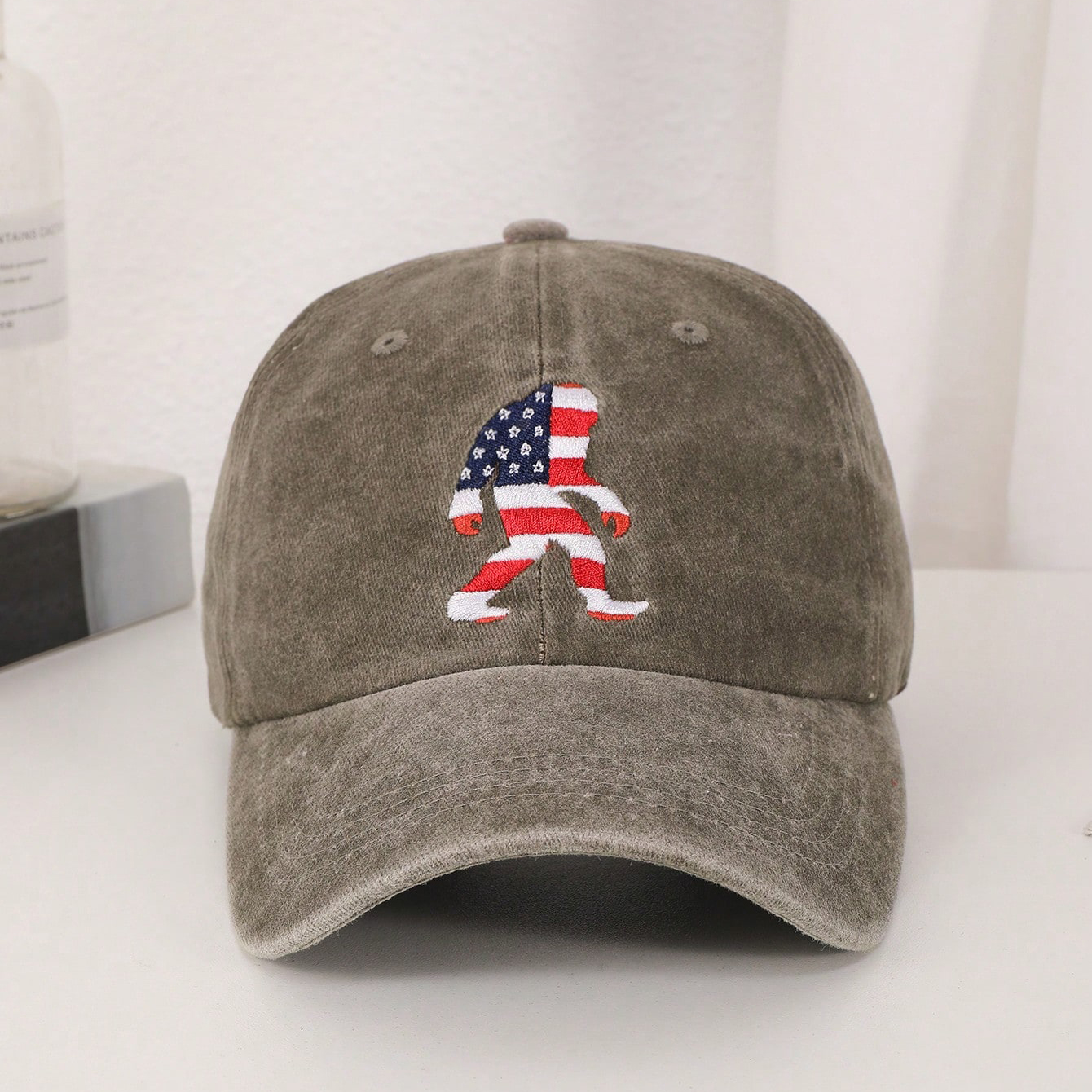 Summer Couple Vintage Washed Baseball Cap, Cute Embroidery Trendy Casual Hat For Daily Commute photo 2