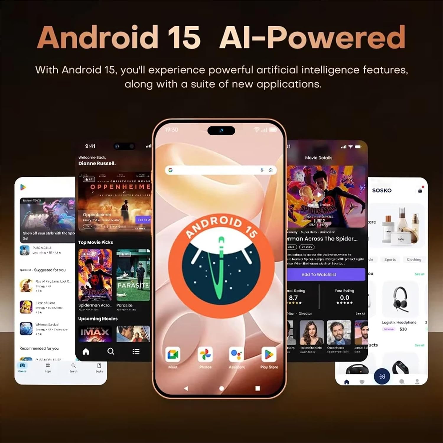 A17 Unlocked Phone Ultra 8GB 256GB Smartphone Android 15 Phone,6800mAh Battery 5G Dual SIM Dual Standby photo 6