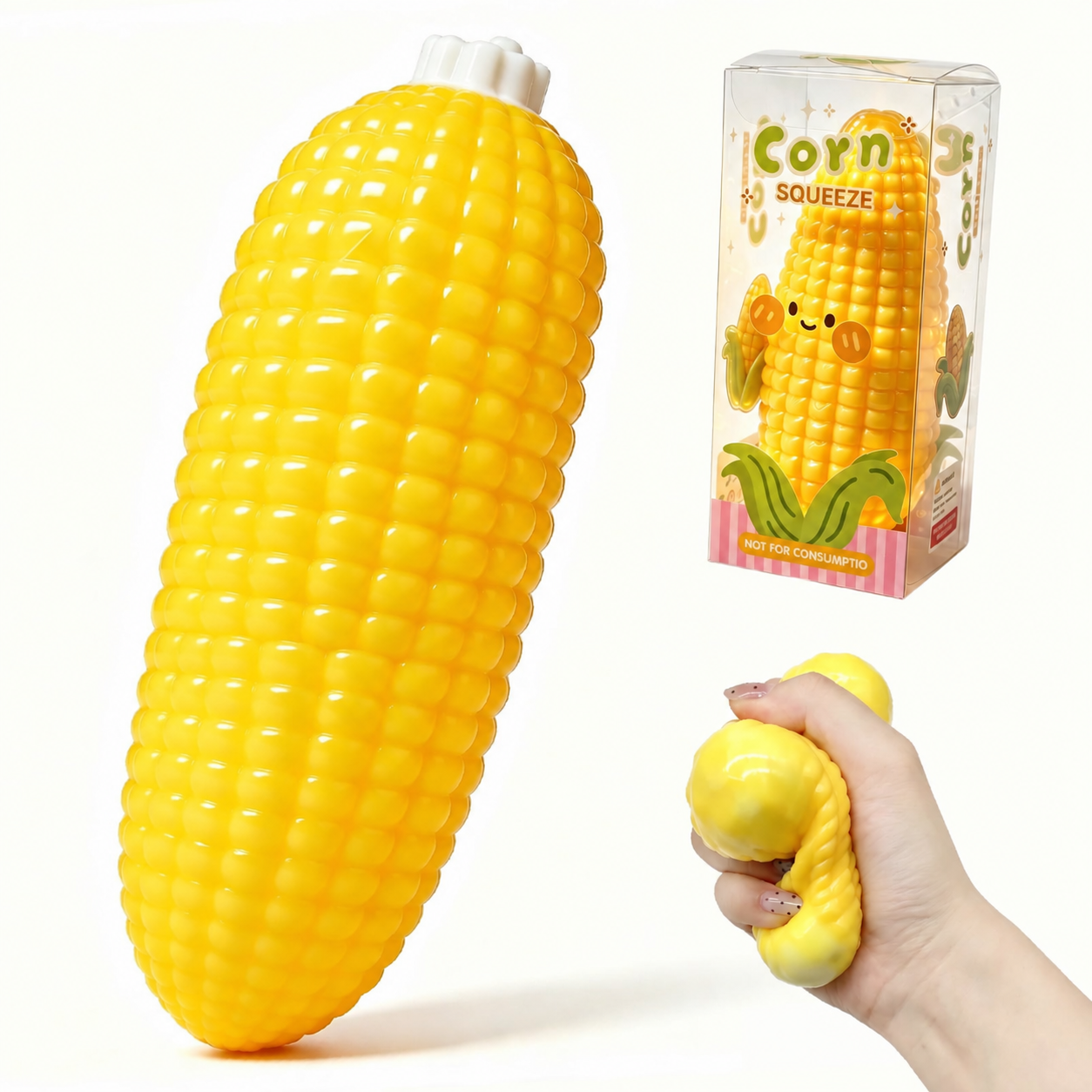 Crunchy Orange Peanuts, Corn, Potatoes Toys, Asmr Crunchy  Stress Ball Realistic Orange Sensory Toy With ASMR Crunch Sound,Soft Slow Rising Fruit Fidget Toys For Desk,Travel,Gifts For All Ages photo 4