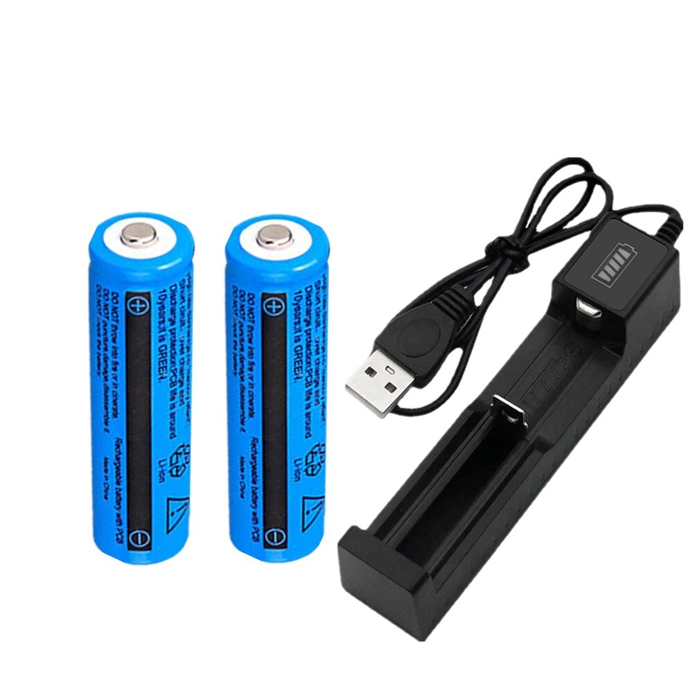 Li-ion Battery USB Charger 3000mAh 3.7V Rechargeable Lithium 18650 Lithium Batteries Charger For Torch Flashlight photo 1