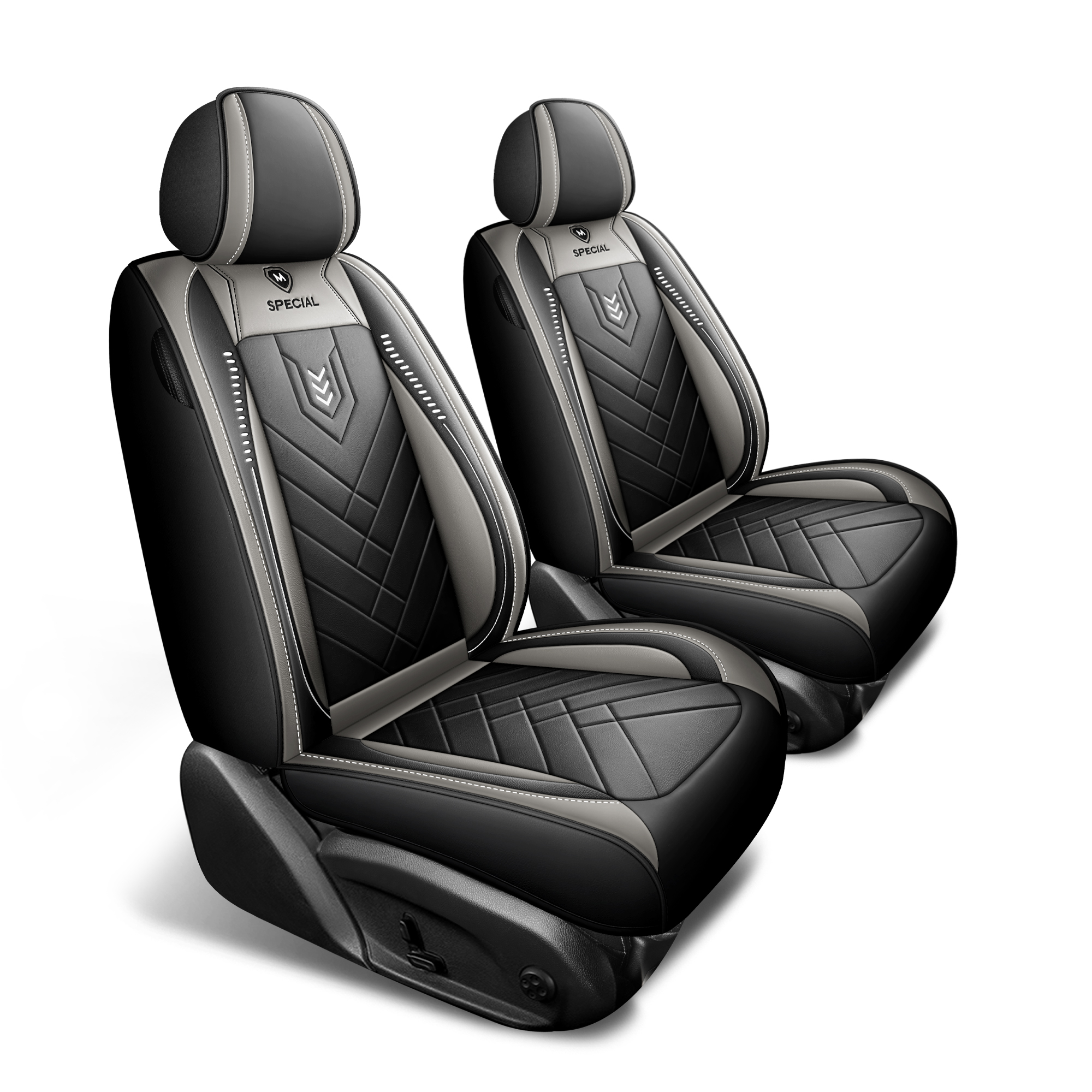 Sport Rocket Design Racing Car Seat Covers Red Black PU Leather Full 5-Seat Set Breathable Wearproof Universal Automotive Seat Cushion Protectors photo 5