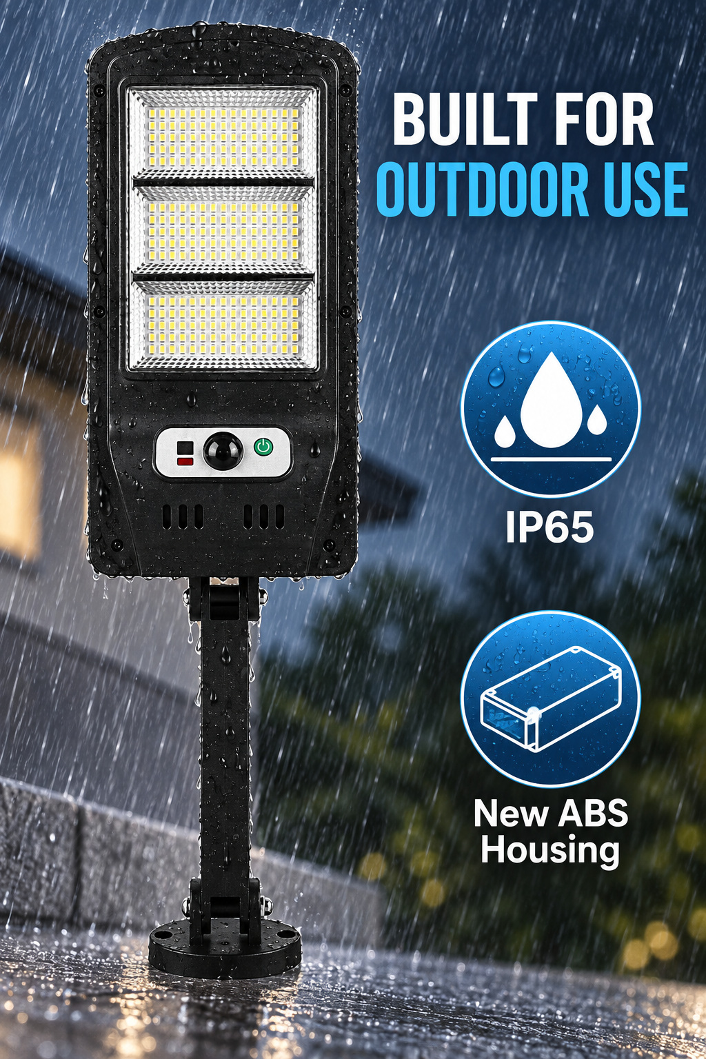 Solar Powered Rechargeable Motion Sensor Waterproof LED Work Light 60W 1500mAh For W755 3 IP65 photo 7