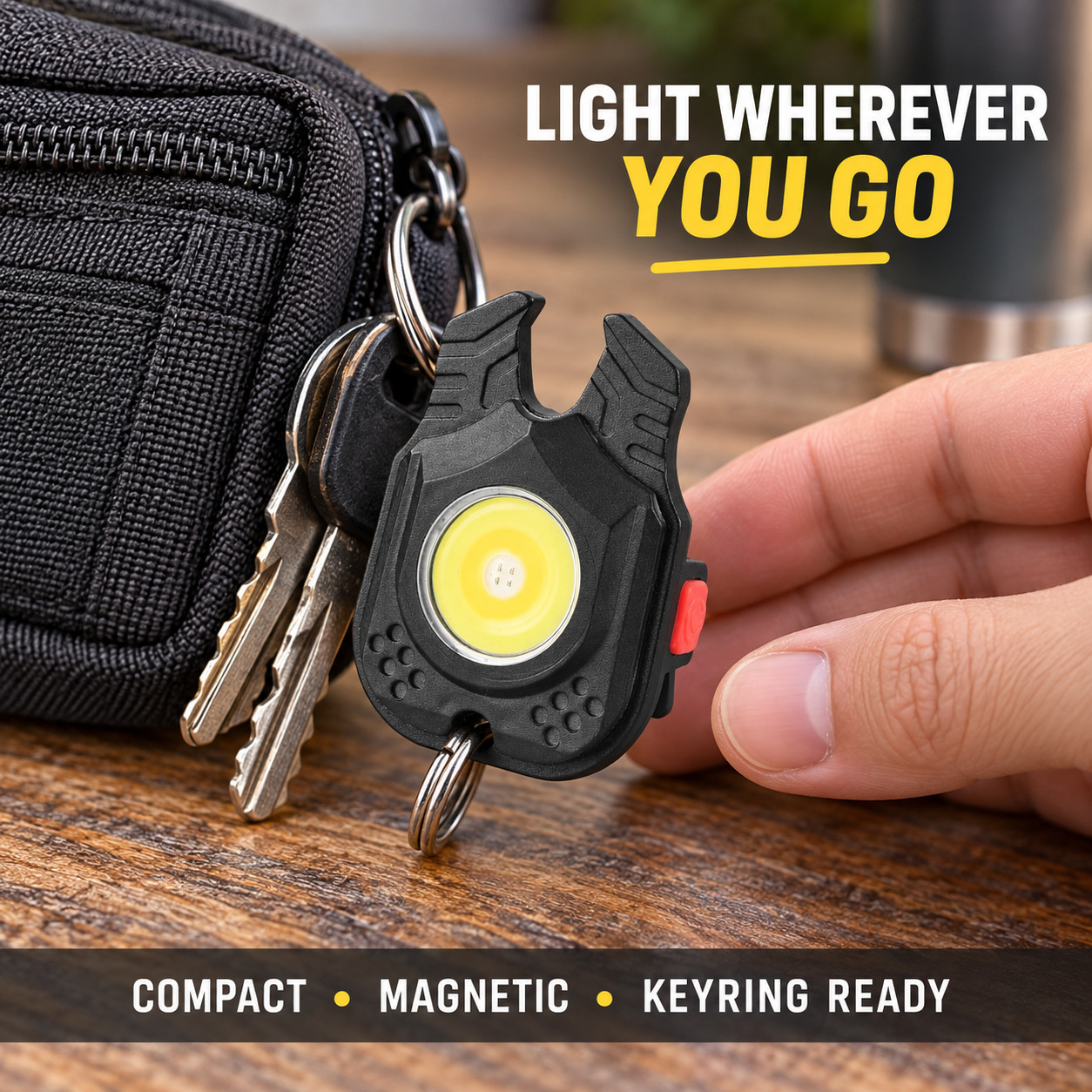 Rechargeable Magnetic Battery Display Type C LED Work Light Hanging Hook W5129 500LM Flashlight Portable photo 6