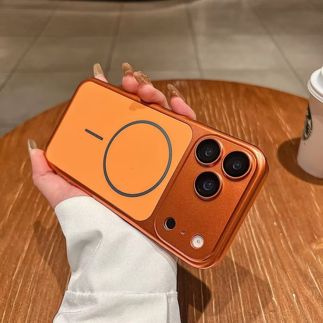 For I Phone 17 Pro Max  Case  Phone Cover Orange Magnetic Wireless Charging photo 1