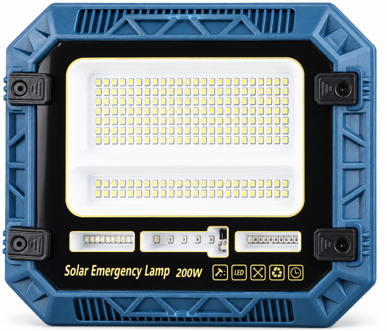 Solar Powered Rechargeable Battery Display 18650 W8114 2 SMD 2835 LED Flood Light 5400mAh 216 photo 1
